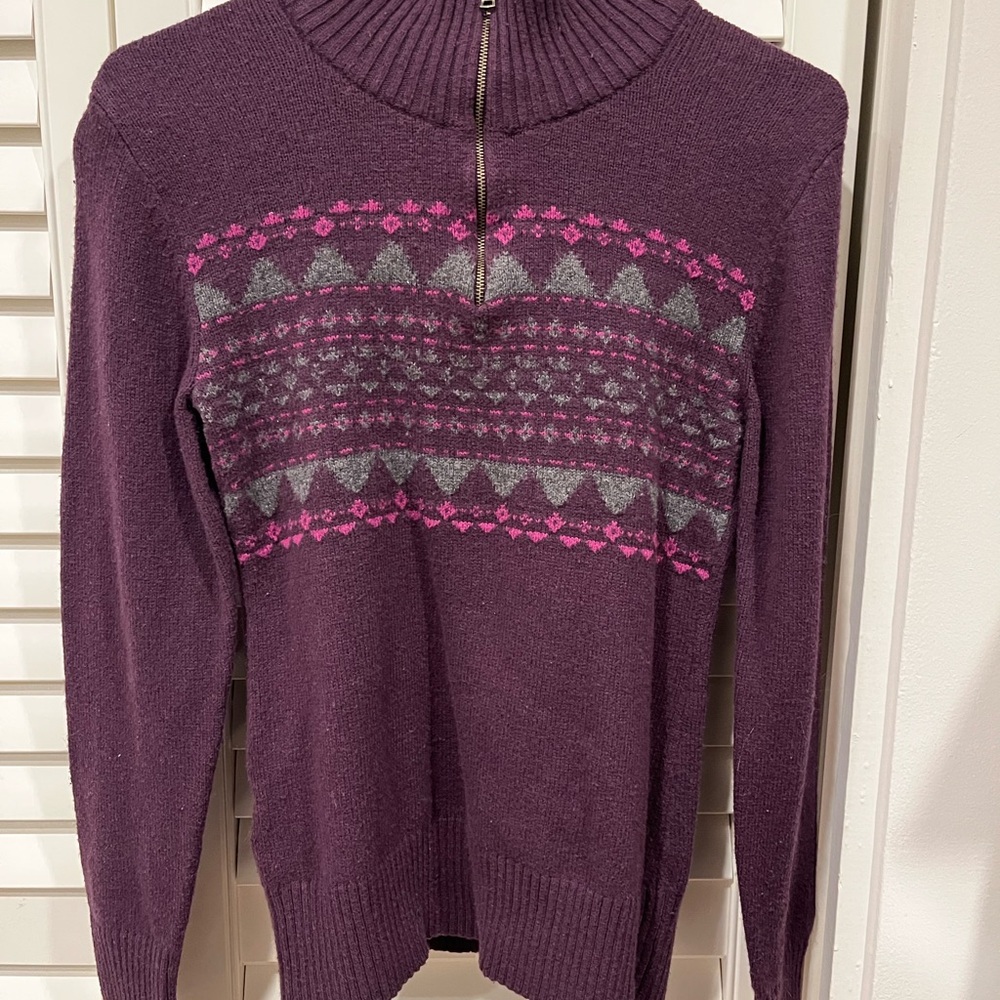Vintage Eddie Bauer 1/4 Zip Knit Women's Sweater